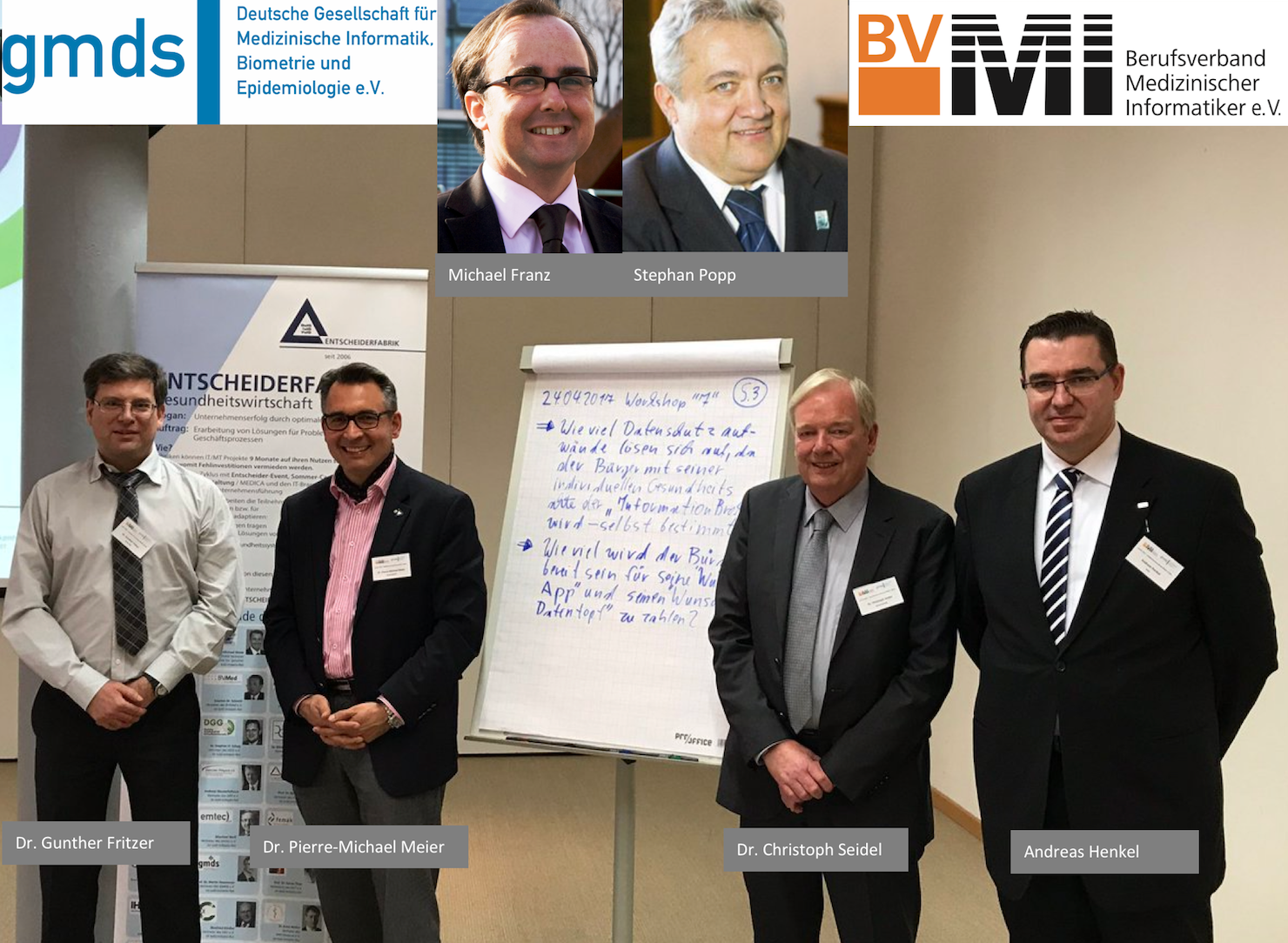 conhIT Satellitenveranstaltung von GMDS mit Workshop von BVMI und ENTSCHEIDERFABRIK